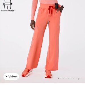 Figs Isabel wide leg scrub pant women’s small petite nwt sunset drift